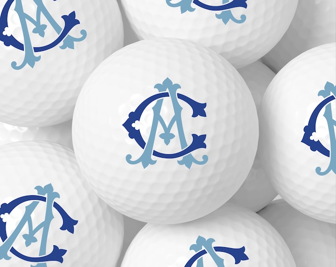 Personalized Wedding Monogram Golf Ball Favors , Custom Wedding Gift,Color Printed, Custom Golf Ball, wedding favors for guests in bulk