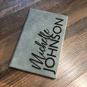 Personalized Leather Journal, Engraved Journal, Lined Journal, Personalized Notebook, Custom Gift, Leatherette Journal,