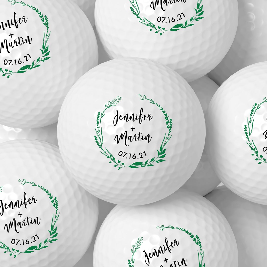 Personalized Wedding Golf Ball Favors , Custom Wedding Day Gift,color