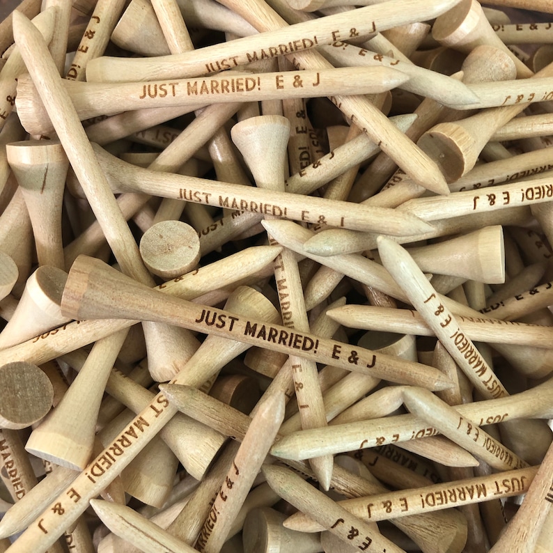 Personalized Laser Engraved Golf Tees Custom Engraved Wood Etsy