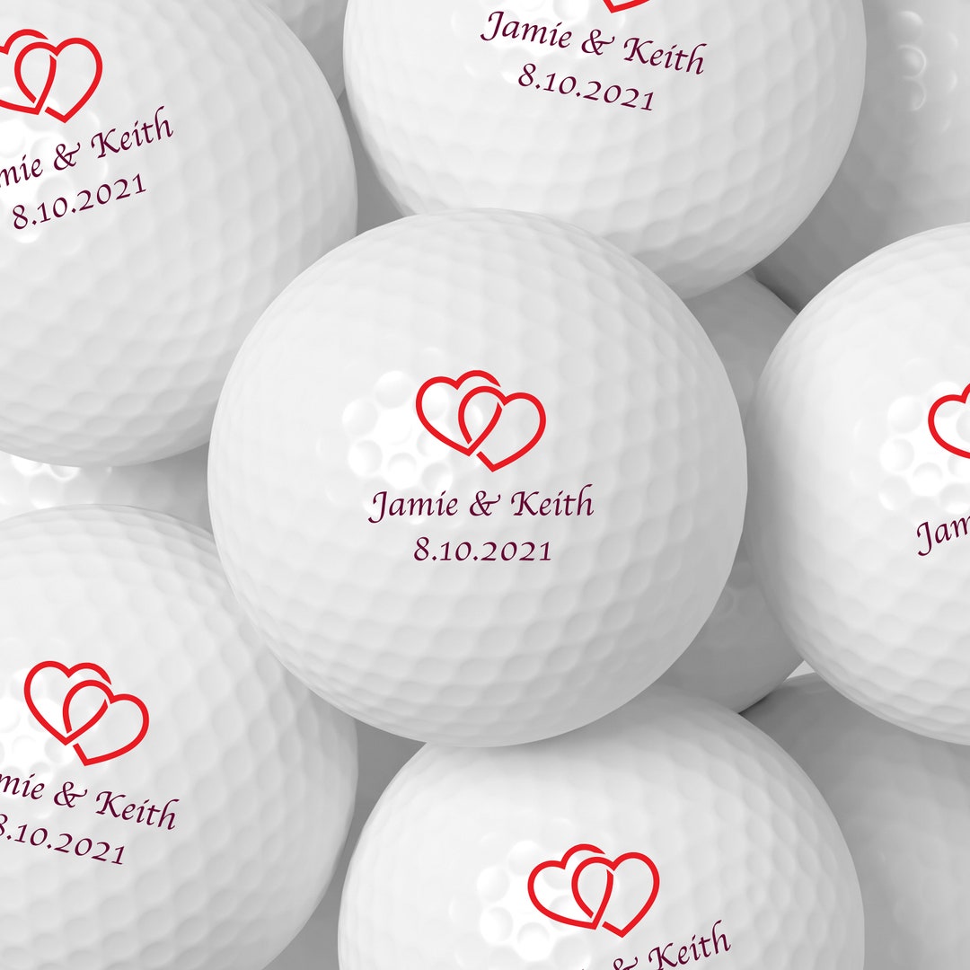 Personalized Wedding Golf Ball Favors Custom Wedding Day Etsy
