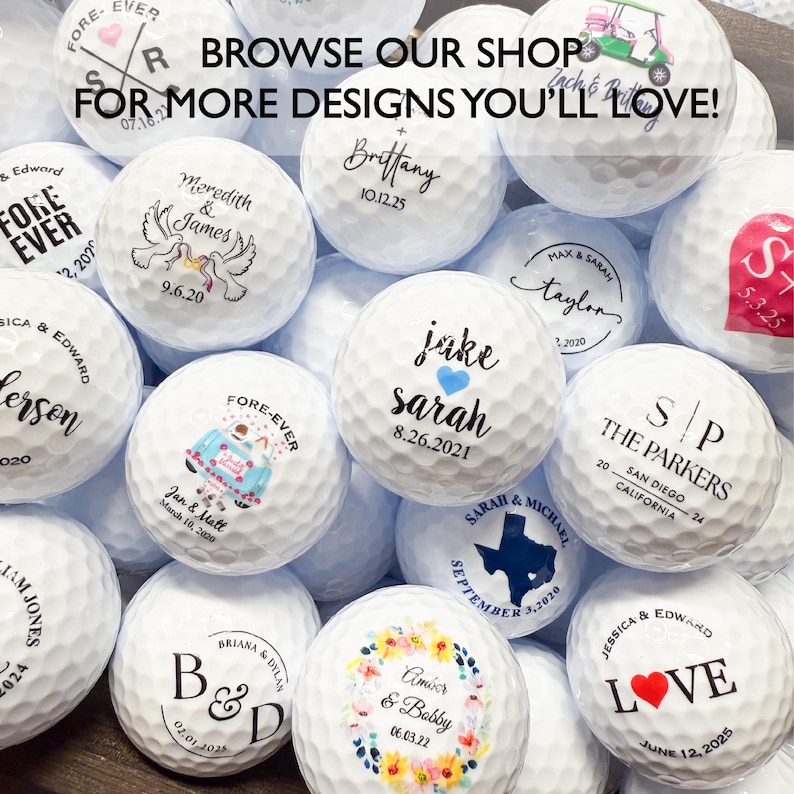 Personalized Wedding Golf Ball Favors , Custom Wedding Day Gift,Color Printed, Wedding Custom Golf Ball, wedding favors for guests in bulk image 8