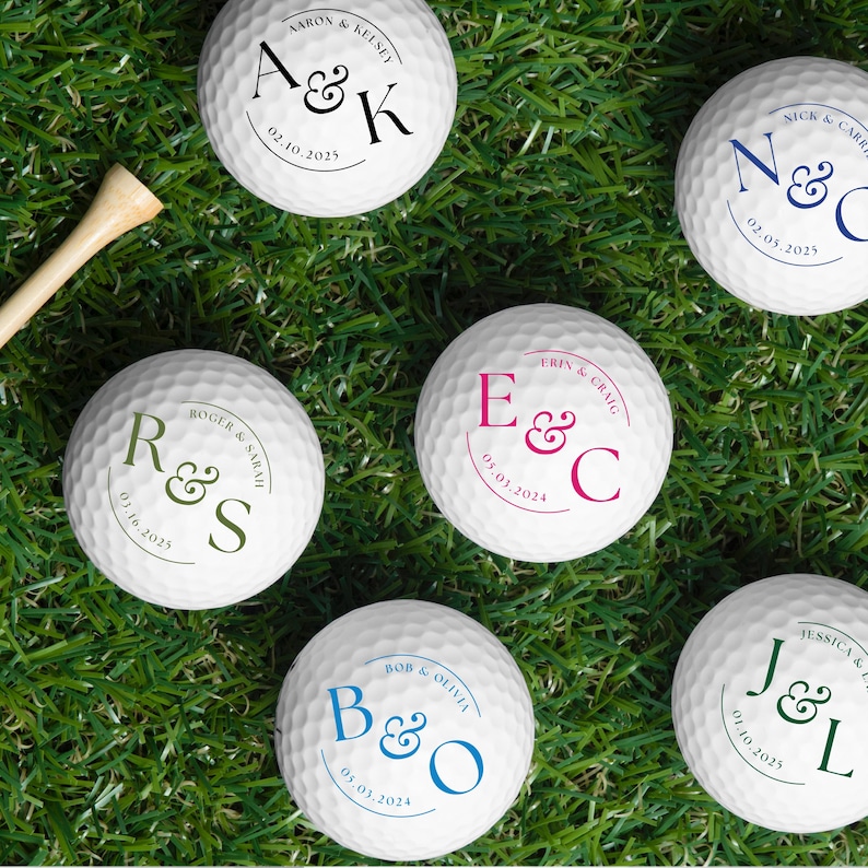 Personalized Wedding Golf Ball Favors , Custom Wedding Day Gift,Color Printed, Wedding Custom Golf Ball, wedding favors for guests in bulk image 4