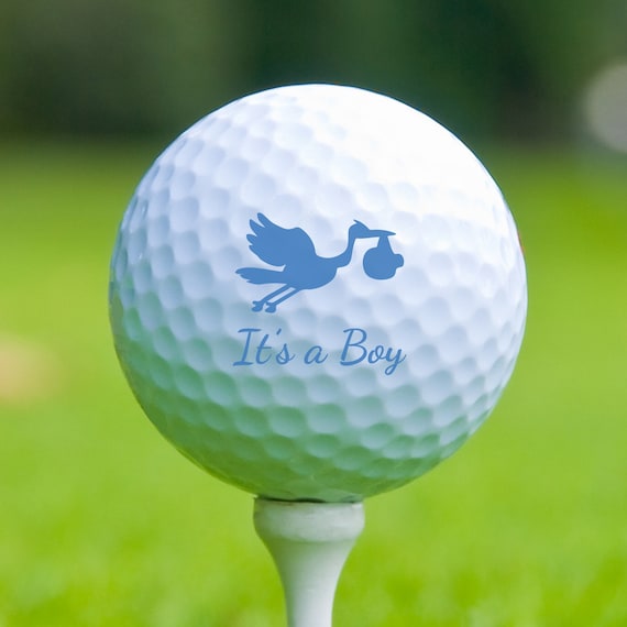 It's A Boy Golf Ball,Baby Shower Gift,Color Printed Golf Balls,Golf Gifts for Dad,Golf Gifts for Men,Christmas Gift -Announcement Gift,Stork