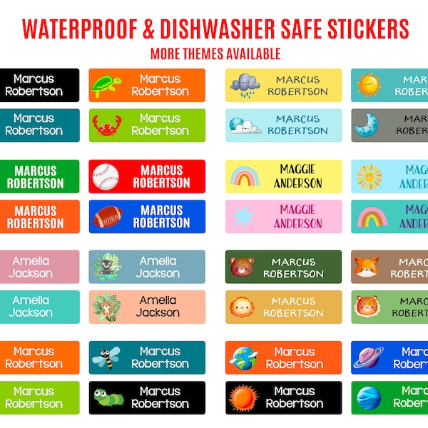 Waterproof Name Labels Dishwasher Safe Etsy