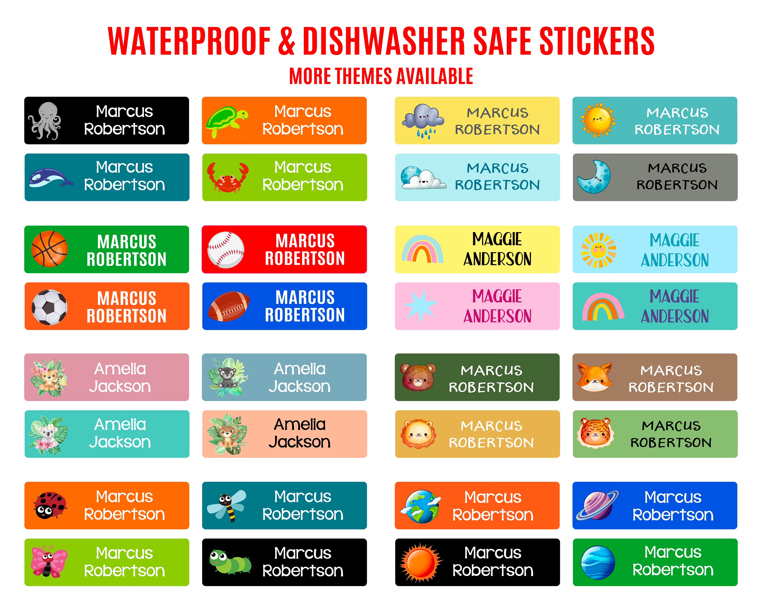 Motivational Words Stickers for Kids and Children| 50 Pcs Inspirational Words Waterproof Vinyl Stickers for Kindergarten Students and Pupils