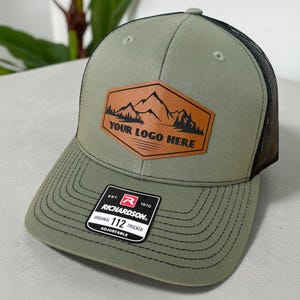 Custom hat, Bulk Custom Leather Patch Hat, Bulk hats, Leather patch hat, logo hats, business merch, Gift, Holiday, Personalized hat