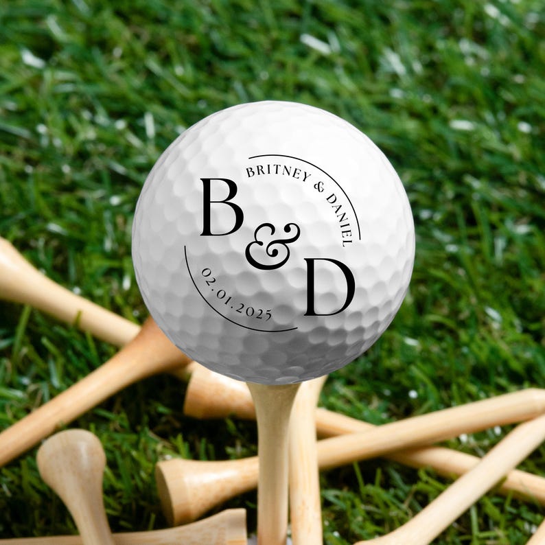 Personalized Wedding Golf Ball Favors , Custom Wedding Day Gift,Color Printed, Wedding Custom Golf Ball, wedding favors for guests in bulk image 6