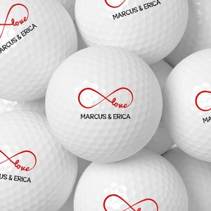 Personalized Wedding Golf Ball Favors: Custom Color Printed Golf Balls