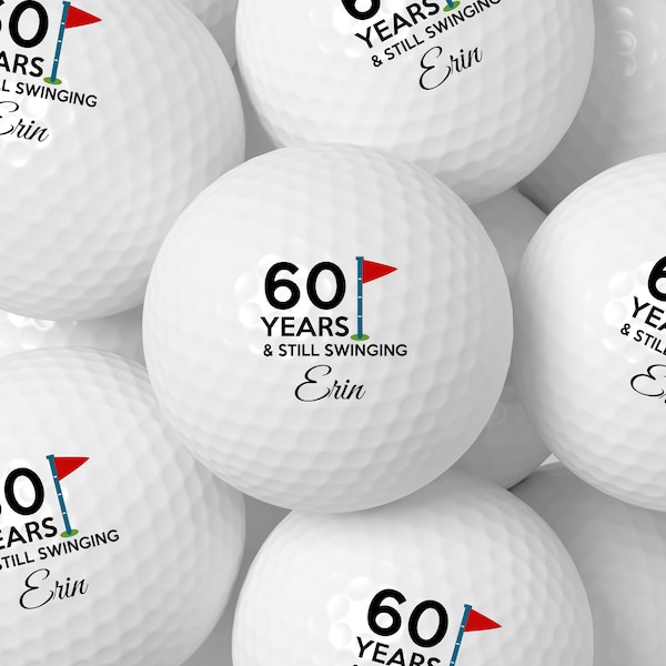 60th Birthday Favors, Favors for 60th Birthday, 60 Years Old, Birthday Favors for Adults, Favors for Guest, Golf Balls, Custom Golf Gift