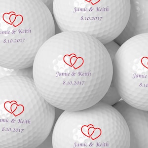 Personalized Wedding Golf Ball Favors , Custom Wedding Day Gift,Color Printed Golf Balls, Wedding Custom Golf Ball, for guests in bulk