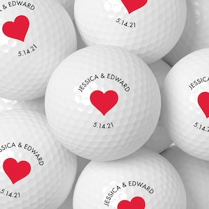 Personalized Wedding Golf Ball Favors: Custom Printed Golf Balls