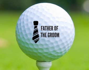 Father of the Groom Golf Ball, Wedding Gift,Color Printed Golf Balls, Golf Gifts for Dad, Golf Gifts for Men, Christmas Gift