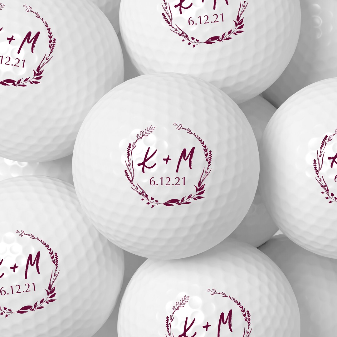 Personalized Wedding Golf Ball Favors , Custom Wedding Day Gift,color