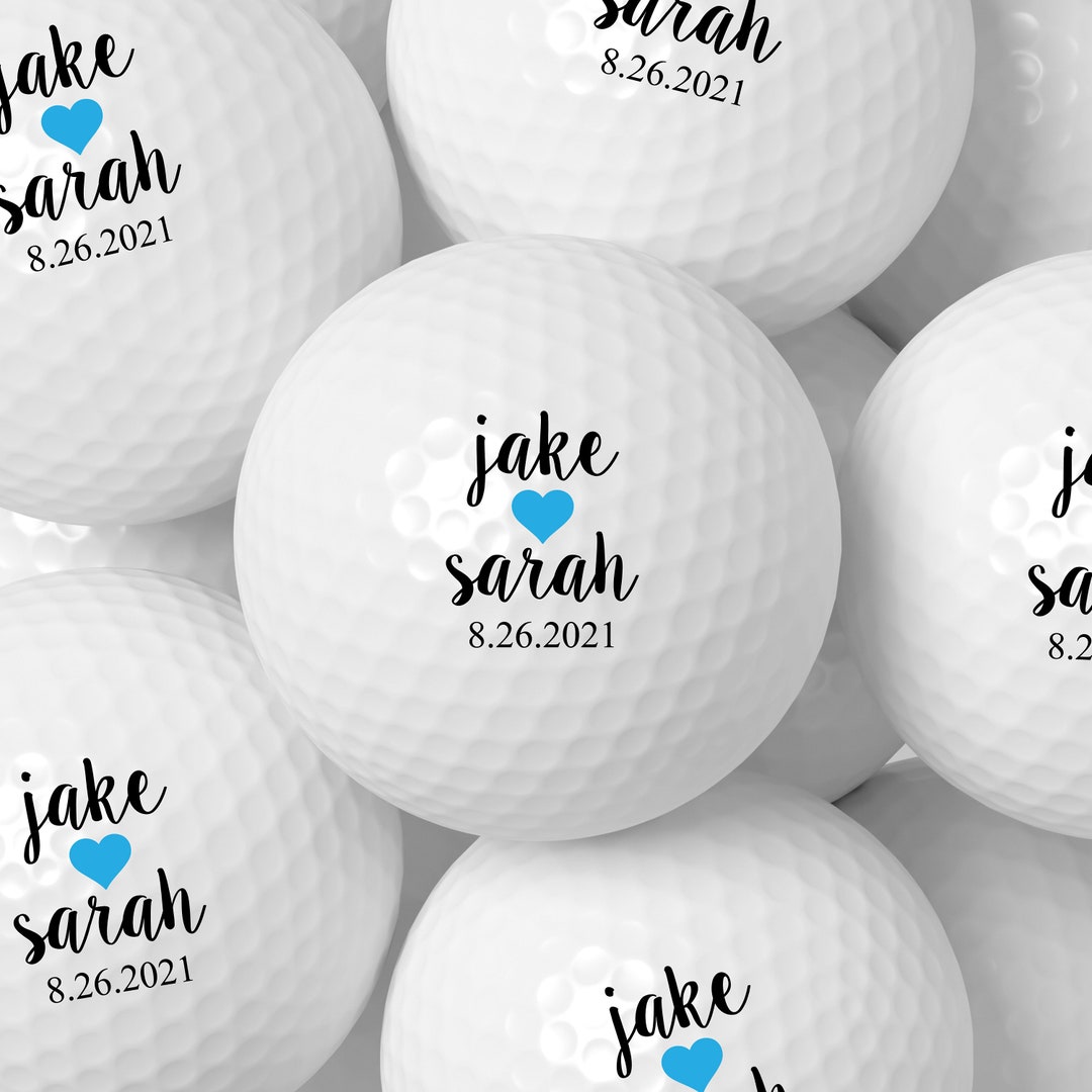 Personalized Wedding Golf Ball Favors , Custom Wedding Day Gift,color