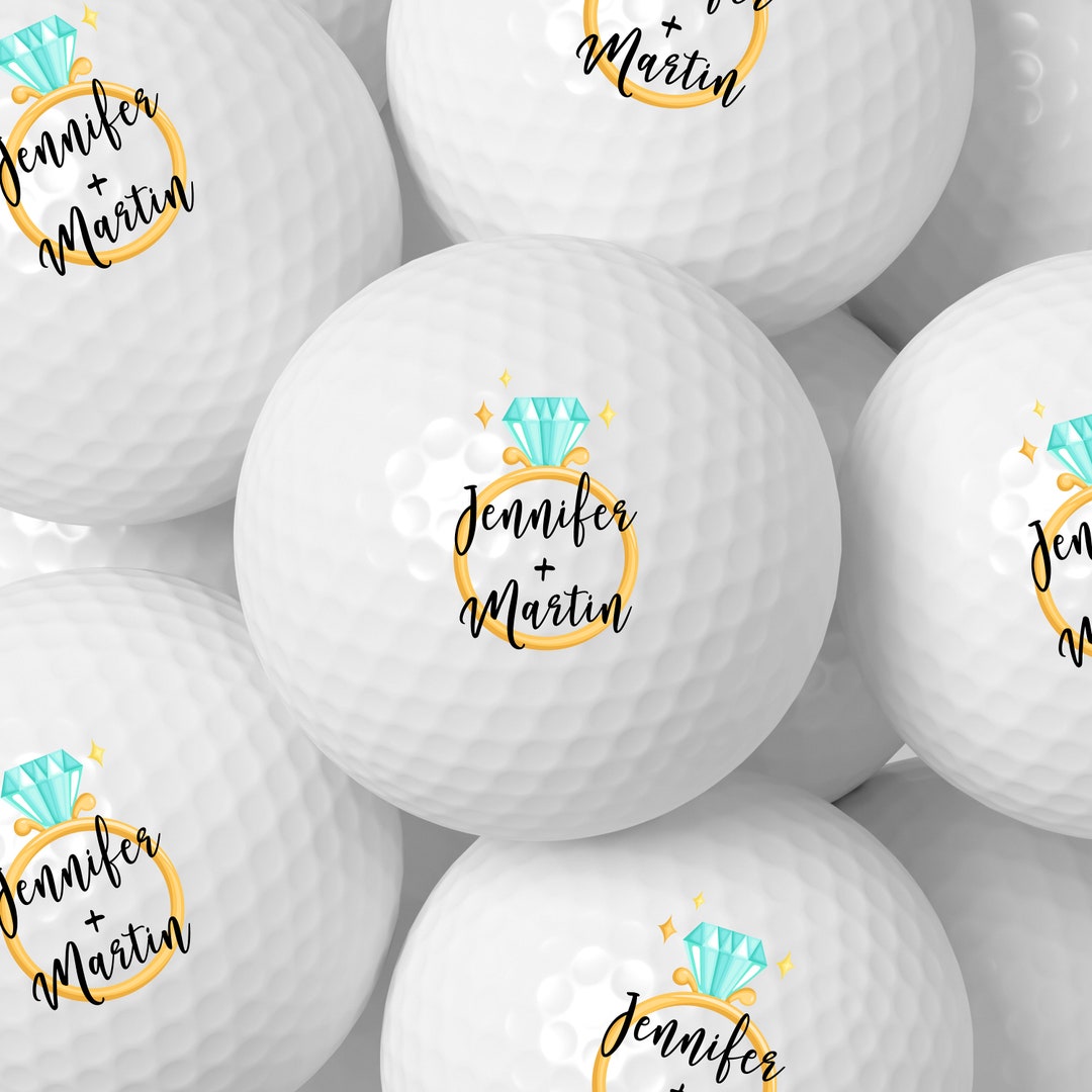 Personalized Wedding Golf Ball Favors , Custom Wedding Day Gift,color