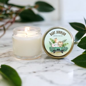 Safari Animal Candle Baby Shower Favors For Guests in Bulk, Boy Safari, Wild One Animals Birthday Gift Girl Giraffe Lion Elephant Favors