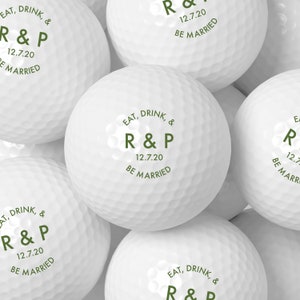 Personalized Wedding Golf Ball Favors: Custom Color Printed Golf Balls