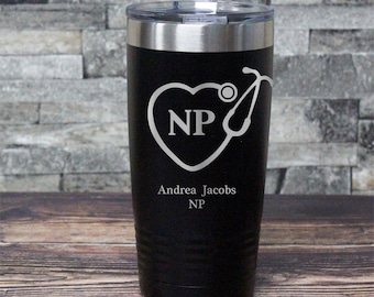 Personalized Nurse Practitioner Tumbler: Engraved NP Gift