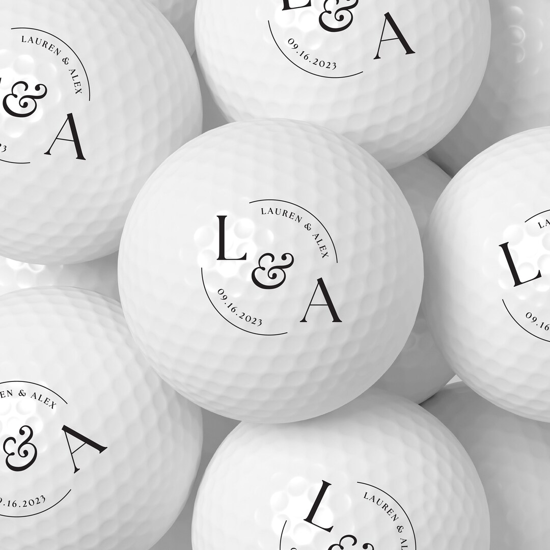 Personalized Wedding Golf Ball Favors , Custom Wedding Day Gift,color