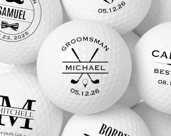 Personalized Golf Balls Groomsmen Wedding Gift for Men Custom Name Custom Groomsman Proposal Gift Wedding Party Groomsmen Thank You Gift