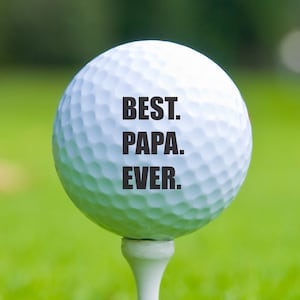 Best Papa Ever Golf Ball, Dad Golf Ball,Fathers Day Gift,Color Printed Golf Balls, Golf Gifts for Dad, Golf Gifts for Men, Christmas Gift