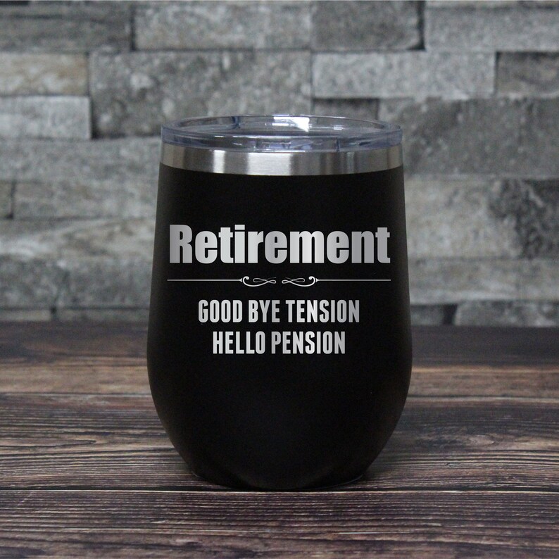 Retirement Stainless Steel Wine Tumbler Gift for himGift for Etsy