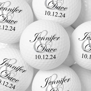 Personalized Wedding Golf Ball Favors: Custom Color Printed Gift