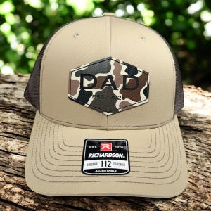 Custom Dad Trucker Hat, Gift for Dad,  Fathers Day, Dad Christmas Gift, New Dad Gift, Gift For Husband, Trucker Hat, Grandpa, Outdoors, Camo