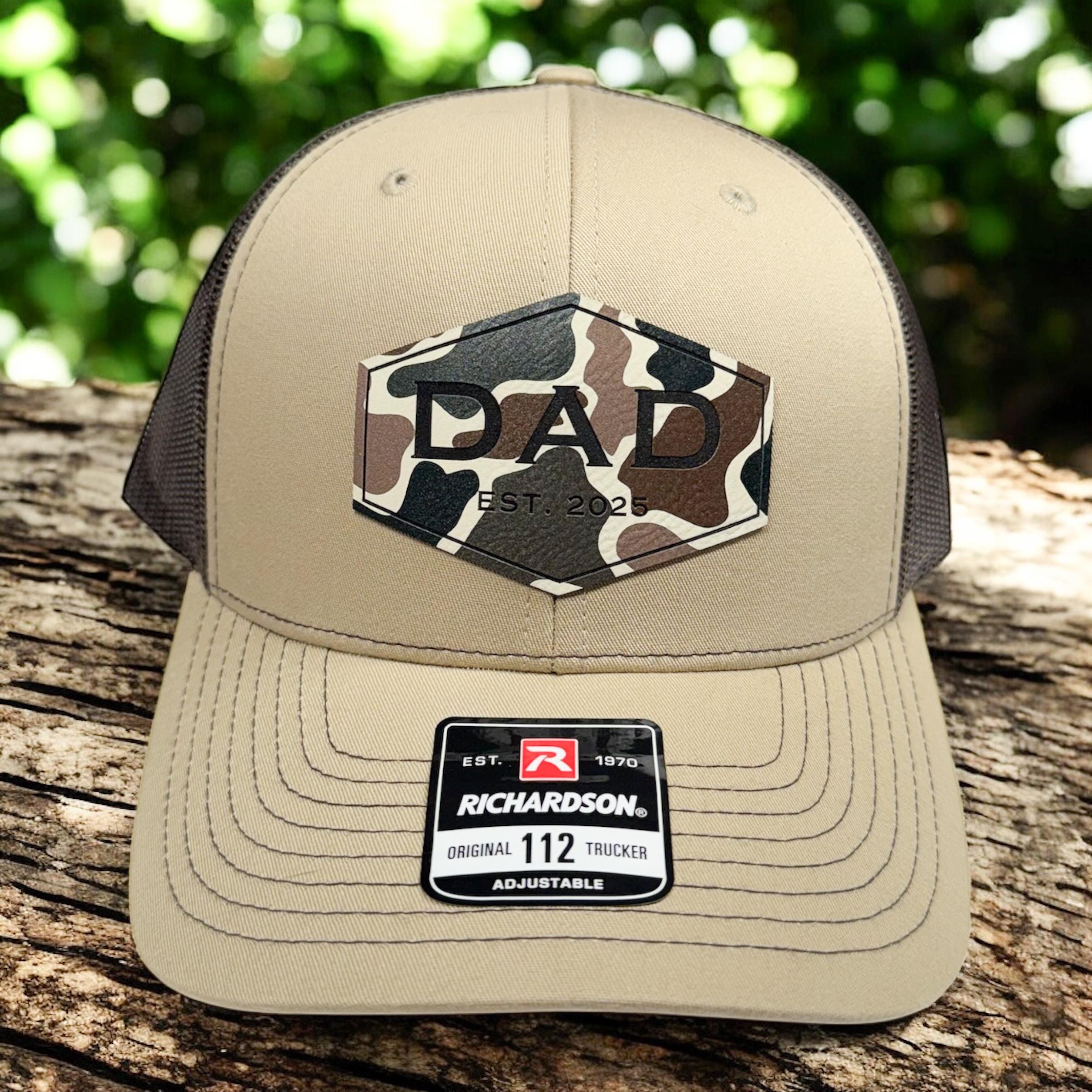 Custom Dad Trucker Hat, Gift for Dad,  Fathers Day, Dad Christmas Gift, New Dad Gift, Gift For Husband, Trucker Hat, Grandpa, Outdoors, Camo