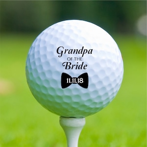 Grandpa of the Bride Golf Ball,Wedding Gift,Color Printed Golf Balls, Golf Gifts for Dad, Golf Gifts for Men, Christmas Gift