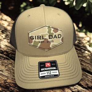 Custom Dad Trucker Hat, Gift for Dad,  Fathers Day, Dad Christmas Gift, New Dad Gift, Gift For Husband, Trucker Hat, Grandpa, Outdoors, Camo