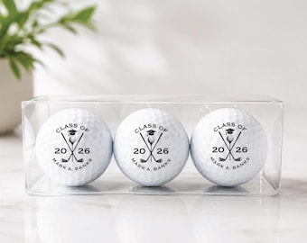 Regalo de graduación, pelotas de golf personalizadas, recuerdos de golf para graduación, graduación de collage, regalo de graduación, regalo de graduación para estudiantes de último año, regalo de golf, graduación