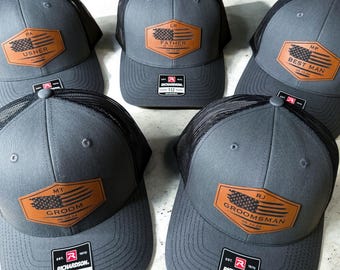 Custom Groom Hat | Richardson 112 | Wedding Hats | custom groomsmen gift | Personalized Hat | Best man Hat | Groomsmen gifts custom Guy Gift