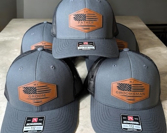 Custom Groom Hat | Richardson 112 | Wedding Hats | custom groomsmen gift | Personalized Hat | Best man Hat | Groomsmen gifts custom Guy Gift