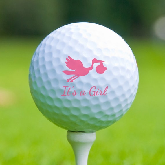 It's A Girl Golf Balls: Baby Shower Announcement Gift