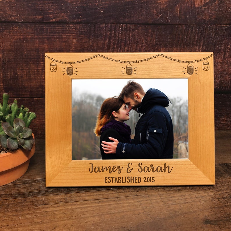 Custom Couple Photo Frame With Date wedding Photo Framegift Etsy