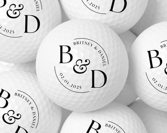 Personalisierte Hochzeits-Golfballbevorzugungen, benutzerdefiniertes Hochzeitstagsgeschenk, Farbe gedruckt, benutzerdefinierter Hochzeits-Golfball, Hochzeitsbevorzugungen für Gäste in großen Mengen