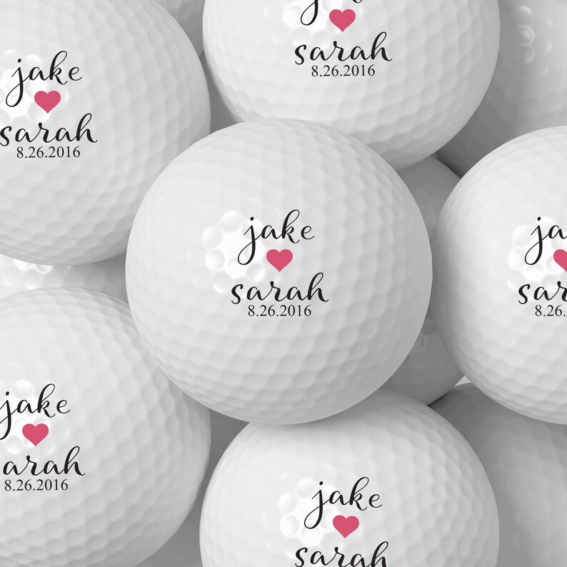 Personalized Wedding Golf Ball Favors Custom Wedding Day Etsy