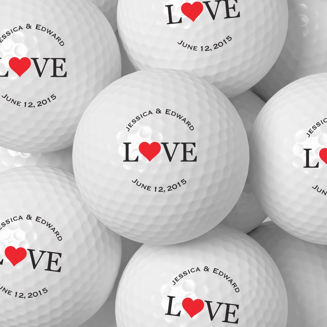 Personalized Wedding Golf Ball Favors , Custom Wedding Day Gift,color