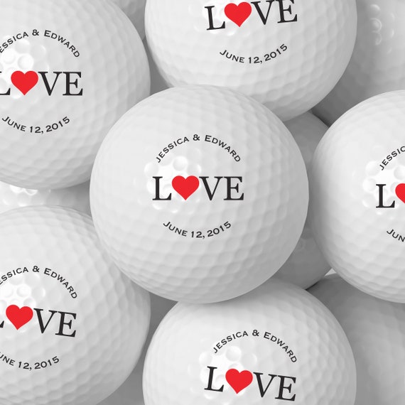 Personalized Wedding Golf Ball Favors Custom Wedding Day Etsy