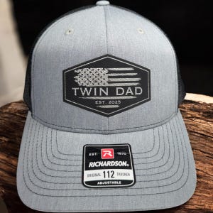 Personalized Dad Patch Hat Dad Birthday Gift New Dad Gift Gift For Husband Trucker Hat Leather Patch Hat Custom Hat Dad Present Grandpa Gift