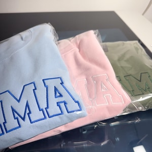Embroidered Personalized Mama Sweatshirt with Kid Name on Sleeve Mothers Day Gift Birthday Gift Mom New Mom Gift Minimalist Cool Mom Sweater image 13