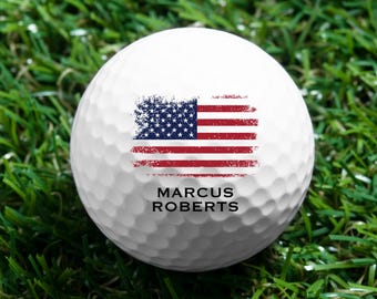 Personalized Flag Golf Balls, Personalized Golf Balls, Custom Golf Balls, Christmas Gift, Golf Gifts for Men, Guy Gift, Unique Gift for Man,