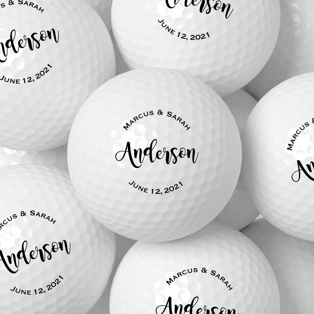 Personalized Wedding Golf Ball Favors , Custom Wedding Day Gift,color