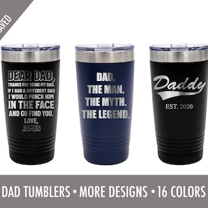 Dad Tumbler -Father&#39;s Day Gift - Stainless Steel- 20 oz.,  Funny Gift -Gift for Him-Dad Gift, Gift for Dads