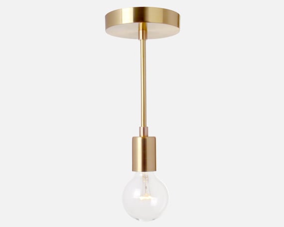 Minimal Short Pendant Light Solid Brass Modern - Short Pendant Ceiling Lights Minimal Short Pendant Light Solid Brass Modern - Short Pendant Ceiling Lights