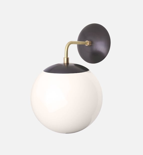 Mid century on sale globe sconce