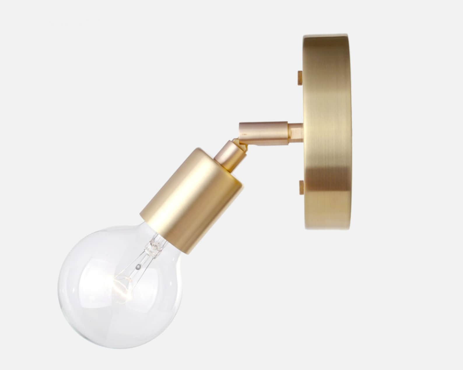Adjustable Articulating Sconce Light Solid Brass Modern Etsy