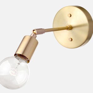 Extended Adjustable Articulating Sconce Light Solid Brass, Modern, Minimal, Mid-Century, Industrial, Period Lighting, Vintage image 1